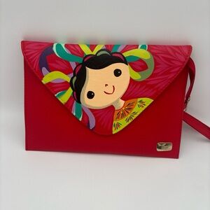 MEXICANA‎ Red Artistic Clutch